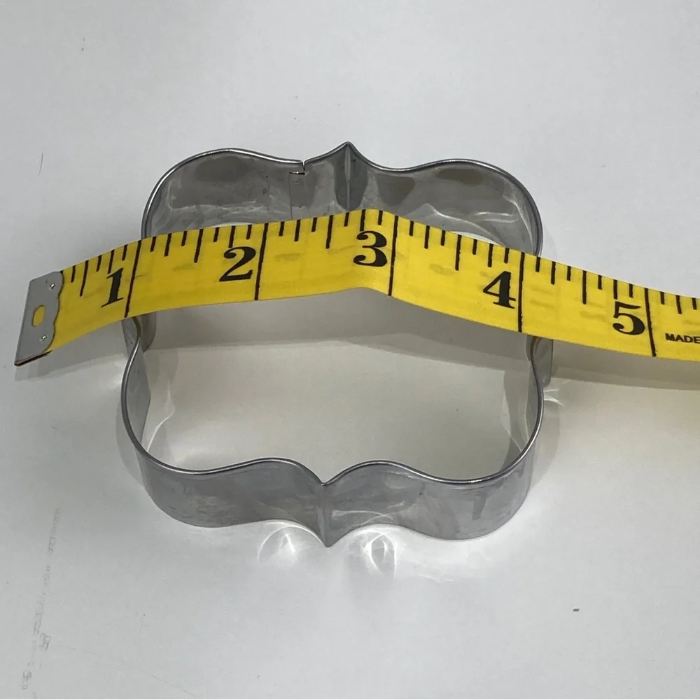 Cutter Cookie cutters lot of 3 Rectangular Plaque and Round Fluted Cookie